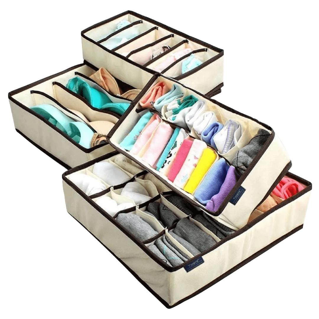 Set de 4 Organizadores de Ropa Interior