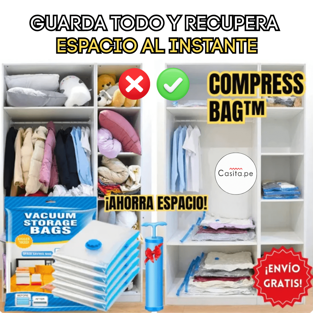 🎁¡Super Pack! 5 Bolsas al Vacío + Extractor de Aire "DE REGALO" 🎉