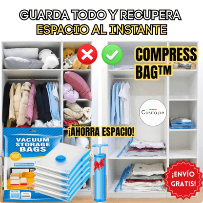 🎁¡Super Pack! 5 Bolsas al Vacío + Extractor de Aire "DE REGALO" 🎉