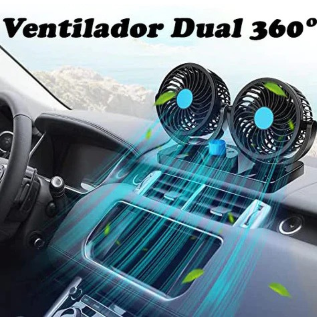 Ventilador Doble Para Carro 360°