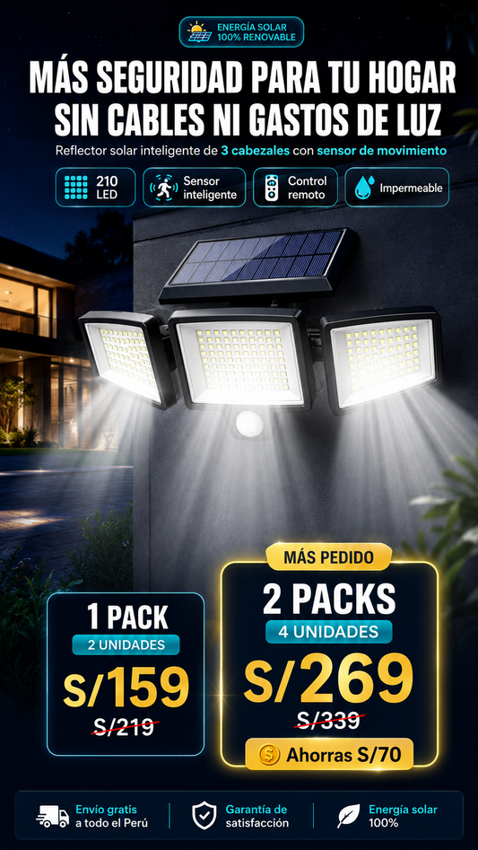 Reflector Solar Inteligente TriPanel