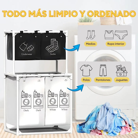 Organizador de Ropa Sucia 2 Niveles 🧺
